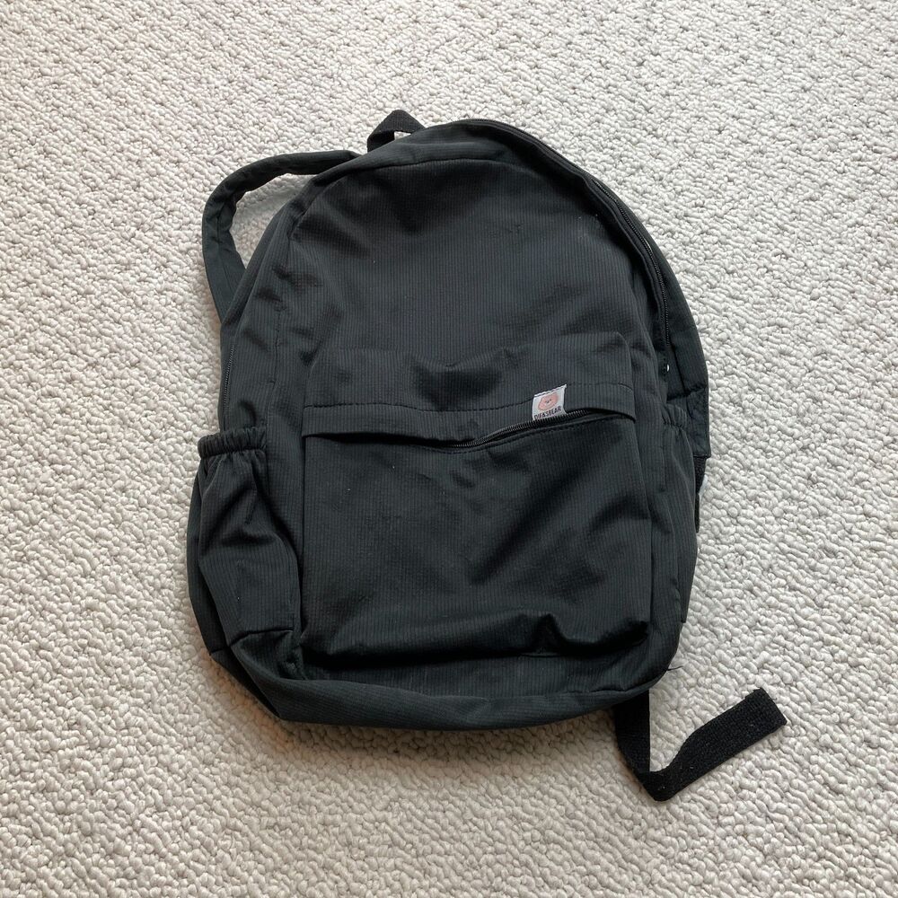 Difas Bear Backpack Adult 16" Black Zip Pockets Elastic Side Slots School Travel